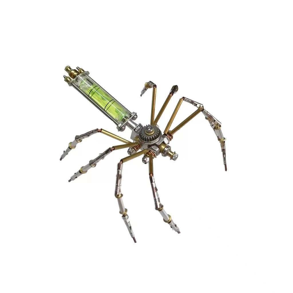 Cyberpunk Mechanical Spider 3D Assembly Model – Creative DIY Handcraft Kit for Kids, STEM Building Toy, Unique Holiday Gift