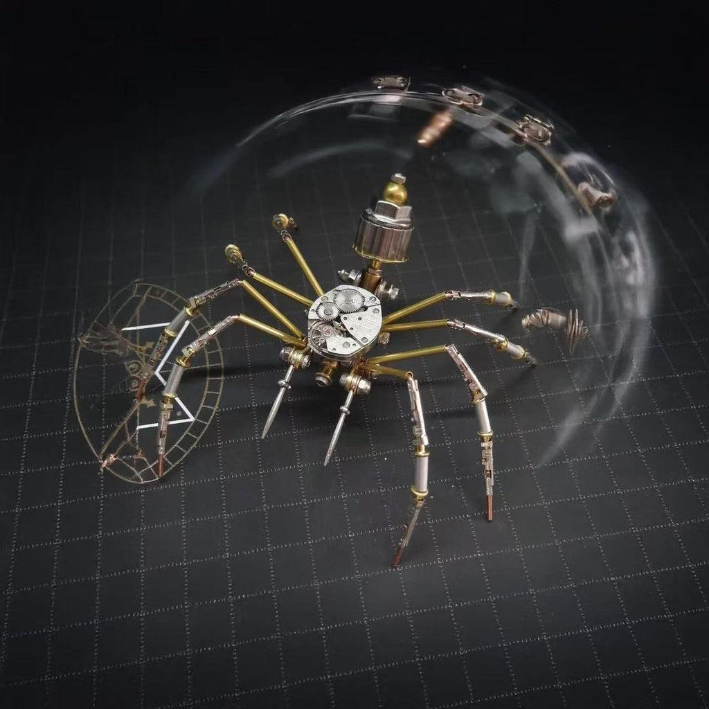 Steampunk Mechanical Watch Movement Spider Model – 3D Precision DIY Puzzle Kit, Creative Handmade Gift & Desk Display