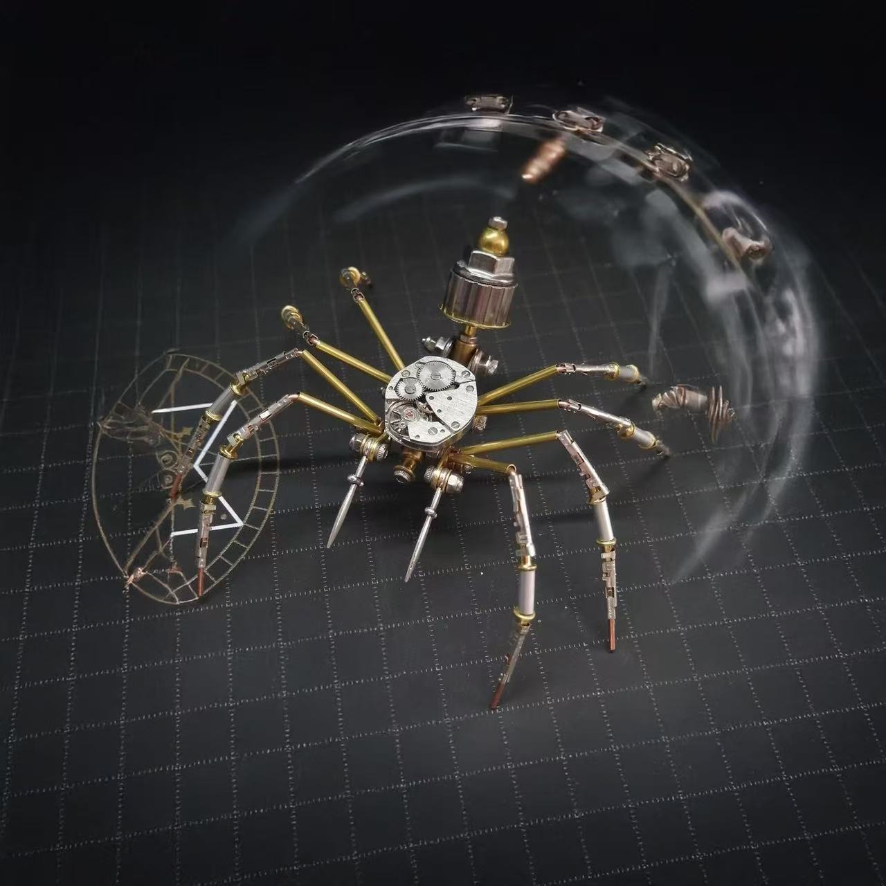 Steampunk Mechanical Watch Movement Spider Model – 3D Precision DIY Puzzle Kit, Creative Handmade Gift & Desk Display