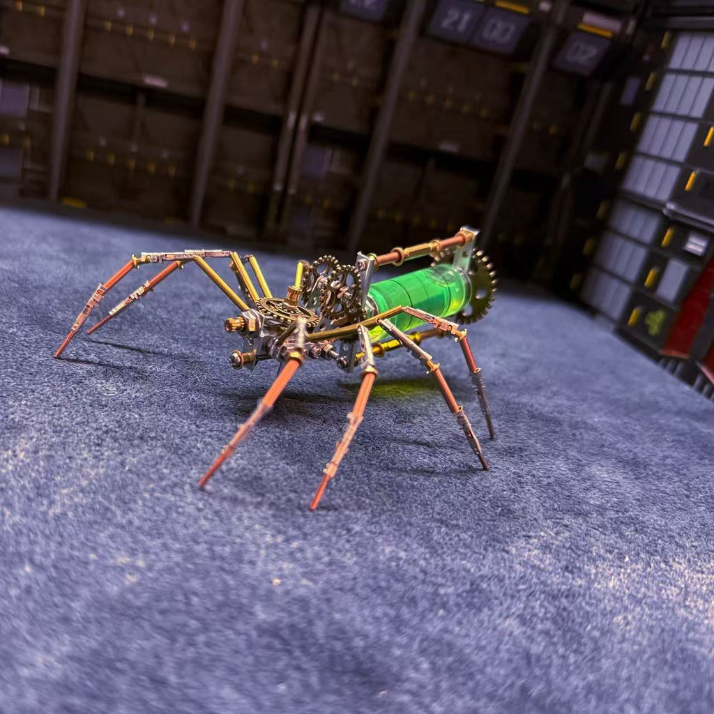 Cyberpunk Mechanical Spider 3D Metal Puzzle DIY Kit – Steampunk Insect Model Toy & Desk Decor Gift