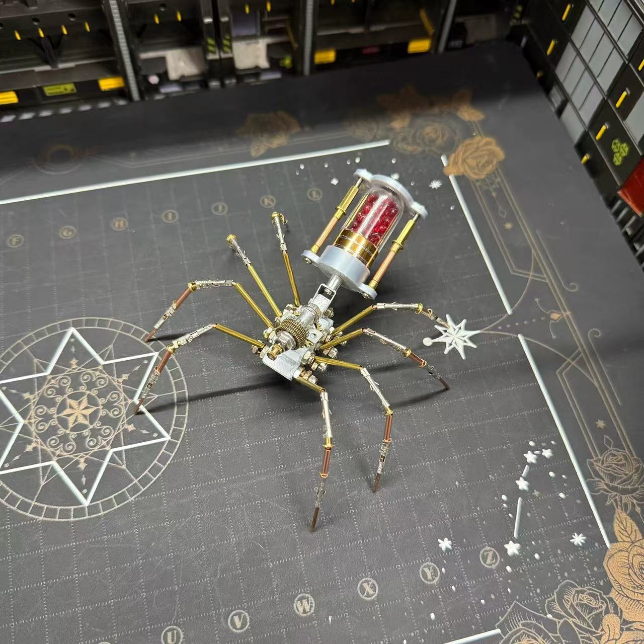Cyberpunk Tech Mechanical Spider DIY Building Kit – Creative Puzzle Assembly Model, Desktop Decor Gift