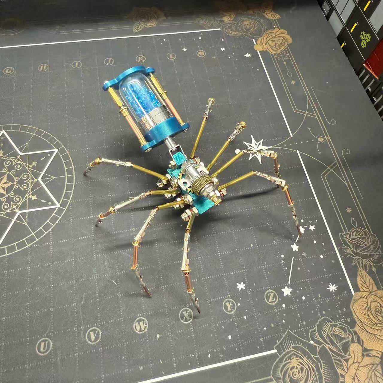 Cyberpunk Tech Mechanical Spider DIY Building Kit – Creative Puzzle Assembly Model, Desktop Decor Gift
