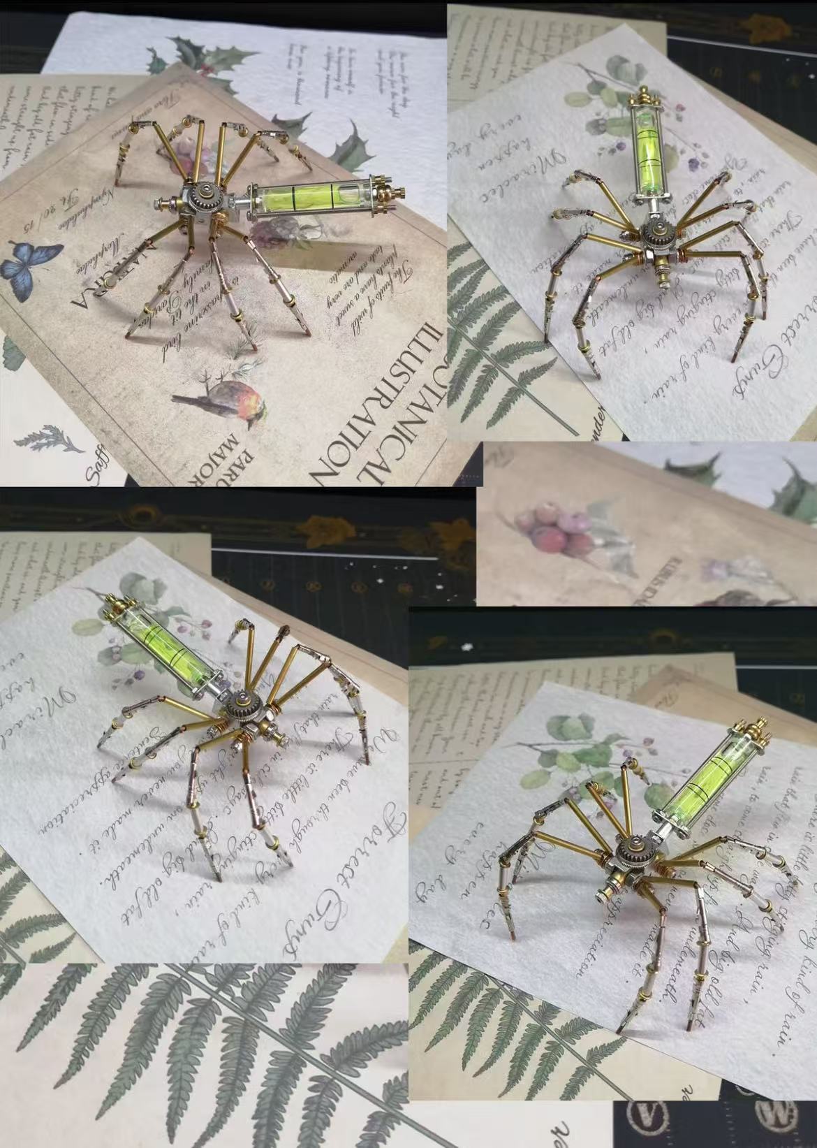 Cyberpunk Mechanical Spider 3D Assembly Model – Creative DIY Handcraft Kit for Kids, STEM Building Toy, Unique Holiday Gift
