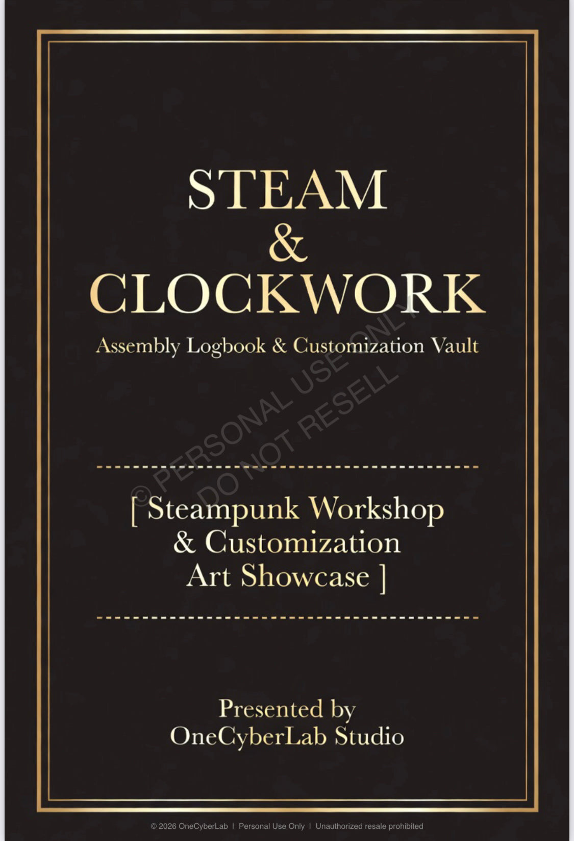 Steampunk Mechanical Guide & Assembly Logbook | Digital PDF