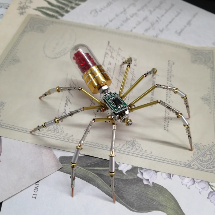 Steampunk Mechanical Spider with Watch Movement – Handmade DIY Creative Gift